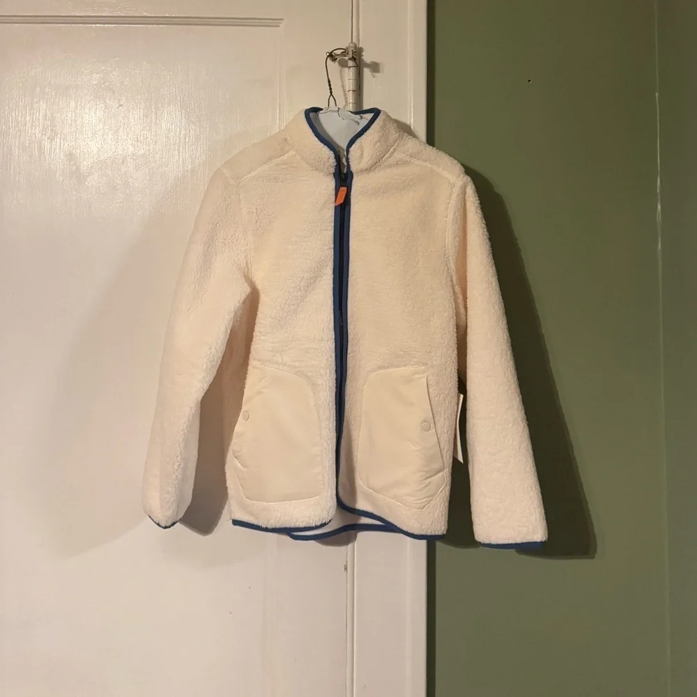 Athletic Works’ Active Fleece Full-Zip Jacket Boys Cream Large 10-12